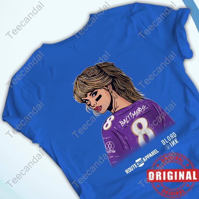 Official Taylor Swift In A Ravens Hoodie Baltimore Football Taylor's Version T-Shirt