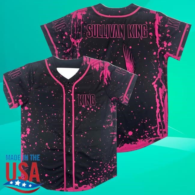 Thank You For Raging Apparel Merch Shop King Hot Pink Splatter Bassball Jersey Sweatshirt