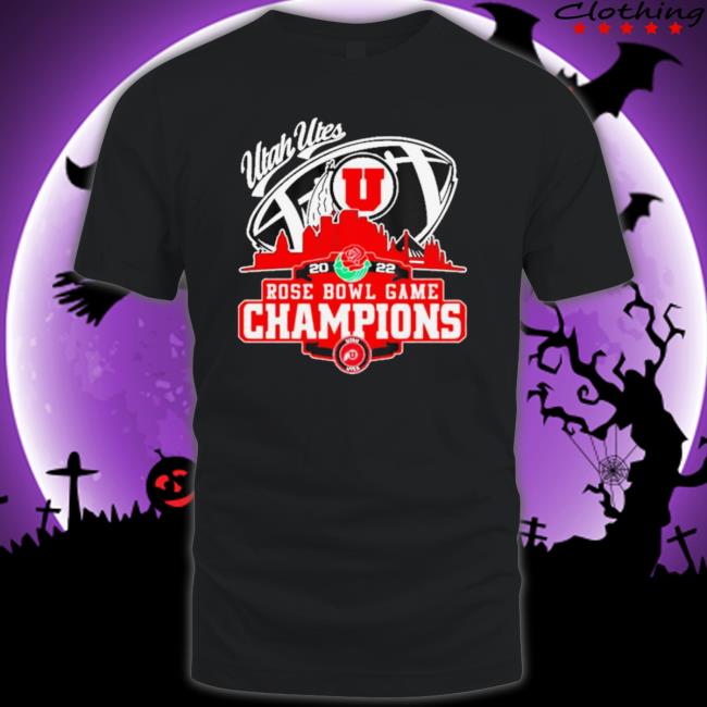 Official Utah Utes Logo Rose Bowl Game City 2022 Champions Long Sleeve Shirt