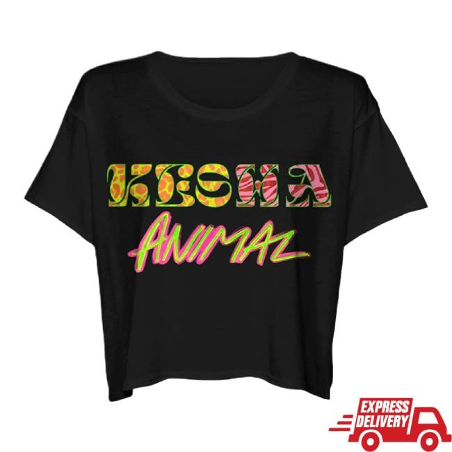 Official Animal Crop Top Hoodie Sweatshirt Kesha Store Merch Shop