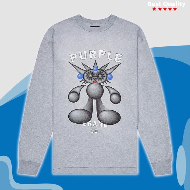 Official Purple Brand Figurine L/S Sweater Heather Capsule Shop