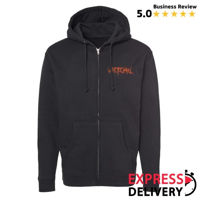 Whitechapel Merch New Merch Store Hymns Black Zip-Up Shirt