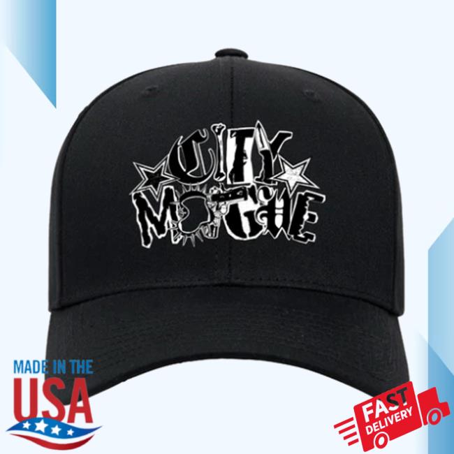 City Morgue Official Store Graffiti Black White Fitted Hat