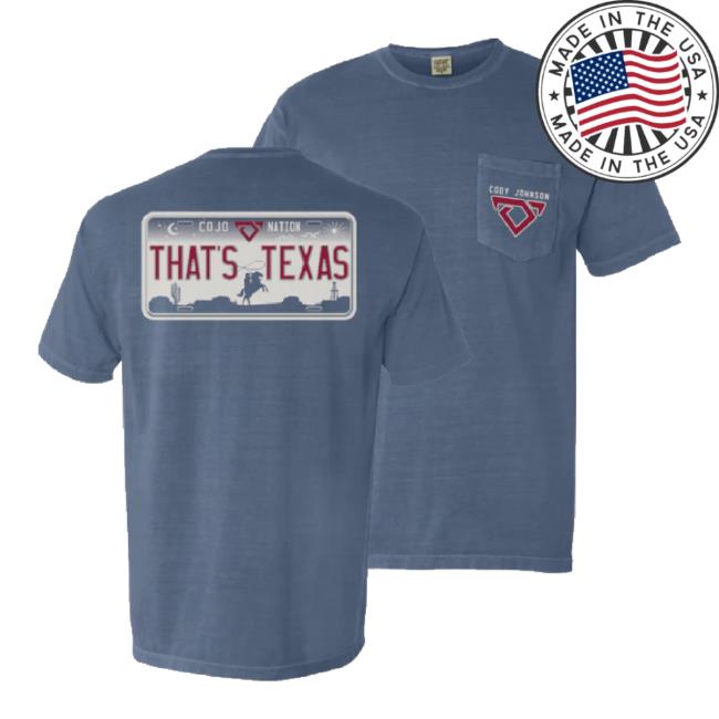Trending Cody Johnson Music Merch Store That's Texas Plate New Shirt Codyjohnsonmusic Shop