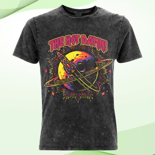 Eyesore Merch The Hot Damn! 'Dancing On The Milky Way' Cd & T-Shirt (Acid Wash) Bundle With Hand Signed Photo Card Shirts
