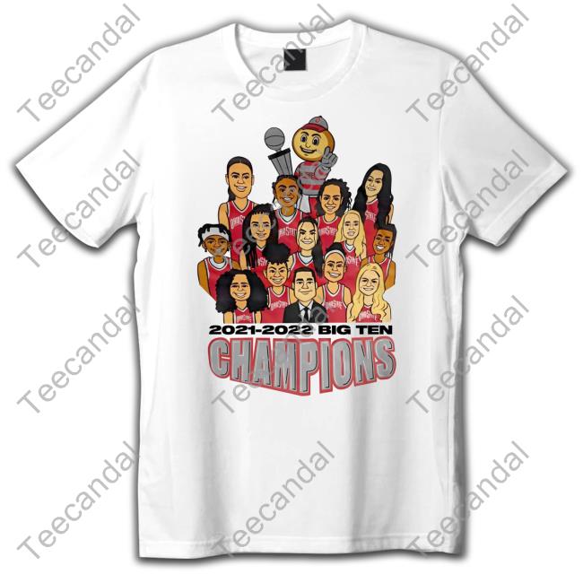 Jonathan Smith Ohio State Wbb 2021 2022 Big Ten Champions Tee Shirts Lantern Sports