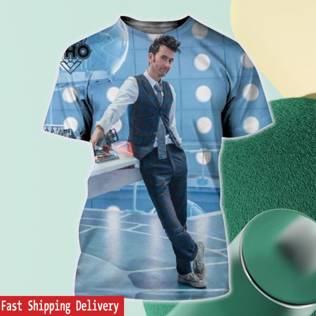 Official David Tennant The Doctor Who In The Tardis 3D TankTop