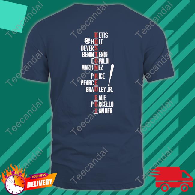 Boston Red Sox Betts Holt Devers Benintendi Eovaldi Martinez New Shirt
