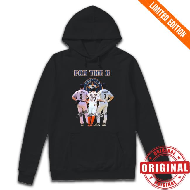 Houston Astros Jose Altuve Bagwell And Biggio For The H Signatures Long Sleeve Shirt