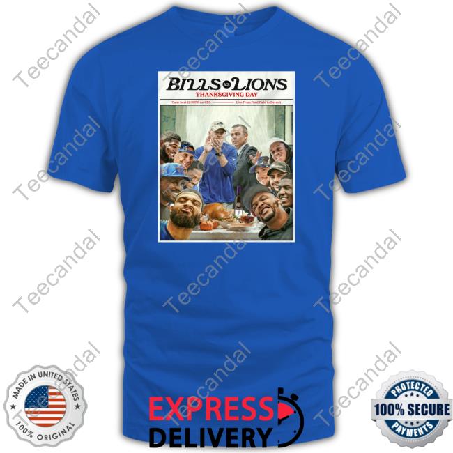 Buffalo Bills Bills Vs Lions Thanksgiving Day Tee Shirt Barefootwine