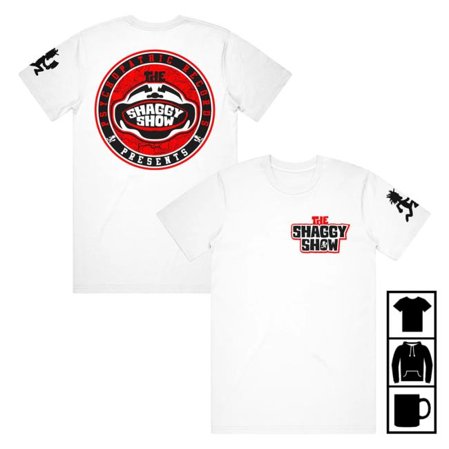 Official Icp Merch Clothing Store Insane Clown Posse Shaggy 2 Dope The Shaggy Show Circle Logo White Shirt New