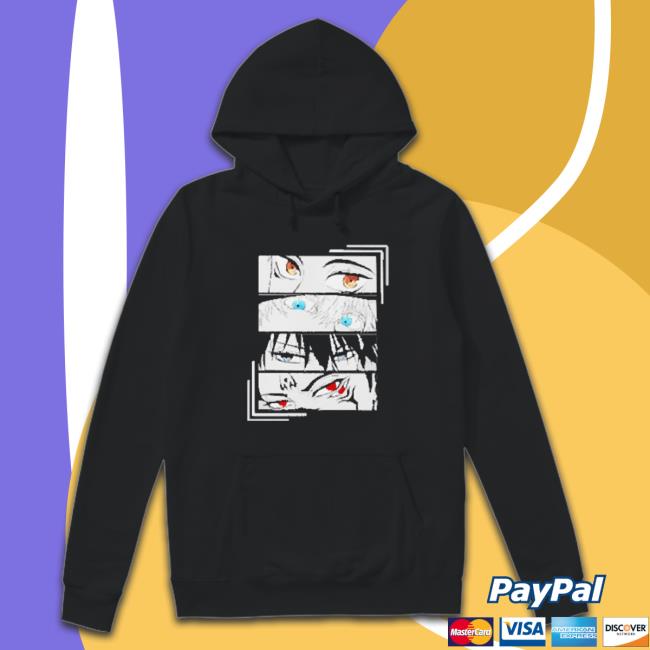 Premium Yuji Itadori X Megumi Fushiguro X Gojo Satoru X Nobara Kugisaki Anime Eyes Unisex Sweatshirt