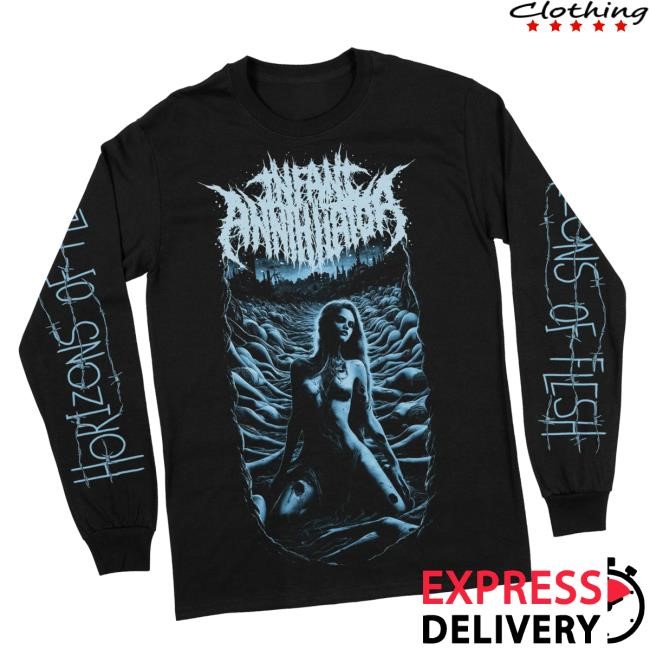Official Indiemerchstore Merch Infant Annihilator Horizons Of Flesh Longsleeve Crewneck Sweatshirt