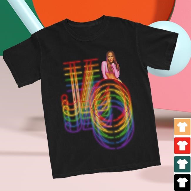 Jennifer Lopez Merch Store Jlo Rainbow Repeat Funny Shirt