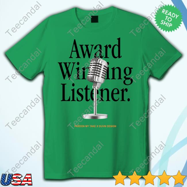 Barstoolsports Merch Award Winning Listener Pardon My Take X Duvin Design Tee