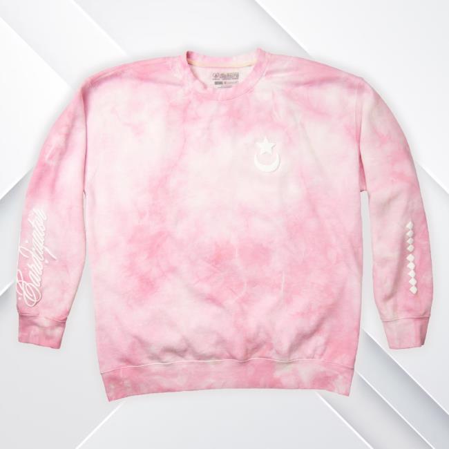Cr Loves Cardcaptor Sakura: Clear Card - Pink Tie Dye Cardcaptor Wings Crew Unisex Sweatshirt