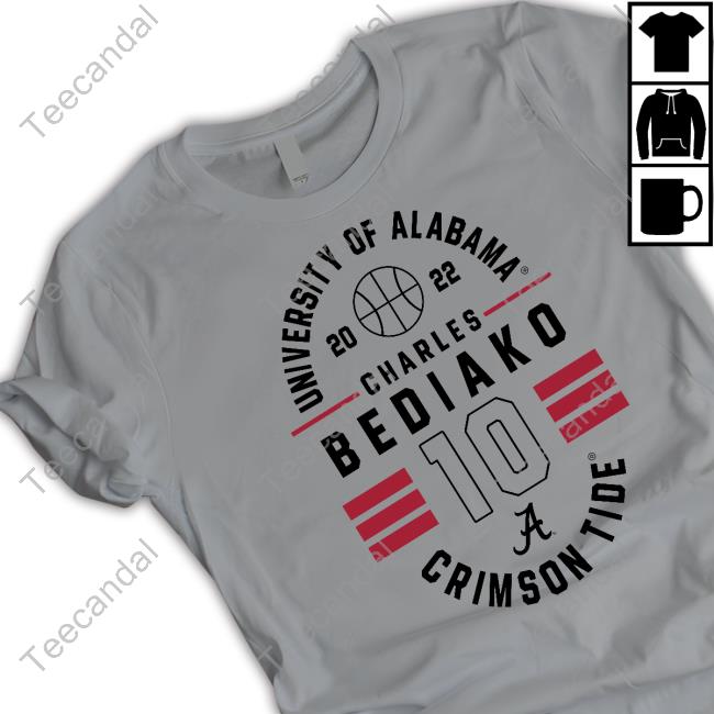 Athletesthread University Of Alabama 2022 Charles Bediako 10 Crimson Tide Long Sleeve Tee Athletesthread University Of Alabama 2022 Charles Bediako 10 Crimson Tide Tee
