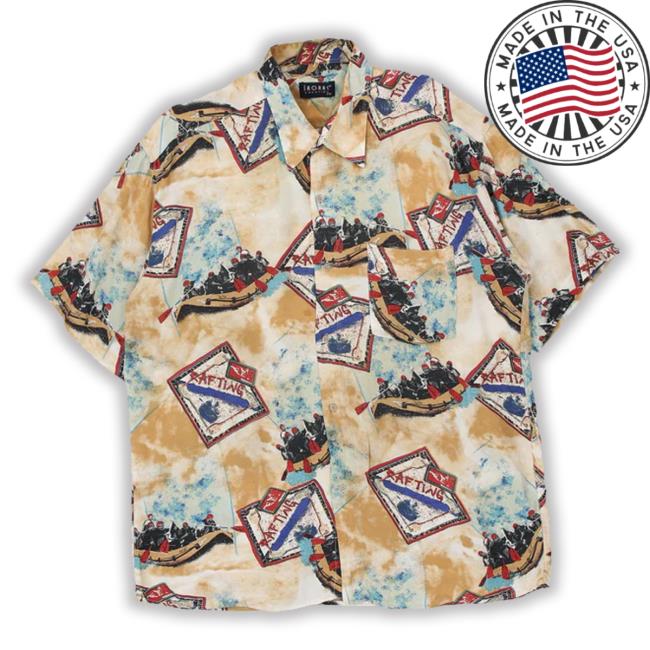 Thrifted Merch Koras Graphic Patterned Hawaiian Sweatshirt