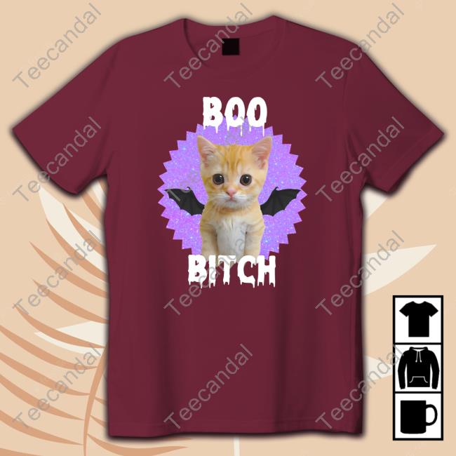 Bejeweledstickers Boo Bitch Cat Long Sleeve T Shirt Bejeweledstickers Boo Bitch Cat Shirts