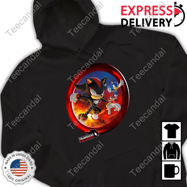 Sonic And Shadow The Hedgehog Fearless Year Of Shadow Key Art Long Sleeved T-Shirt