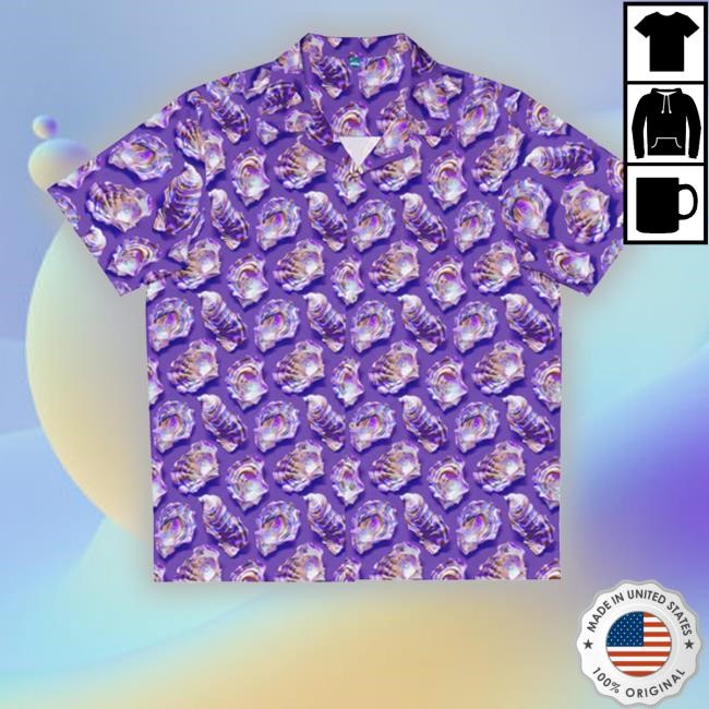 Altstop Store Painted Purple Shells Hawiian T Shirt