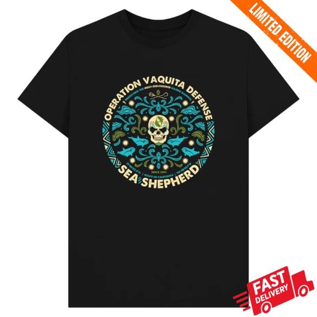 Official Sea Shepherd Merch Vaquita Defense Tee Shirt