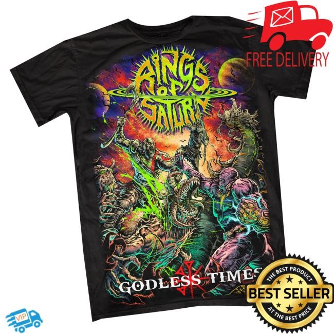 Official Indiemerchstore Rings Of Saturn Godless Times Crewneck Sweatshirt