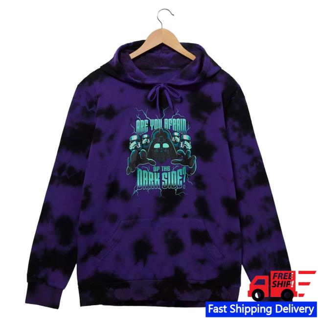 Officia Official Box Lunch Clothing Shop Store Star Wars Dark Side Tie Dye Hooded Sweatshirt Boxlunch Merch Tie-Dye