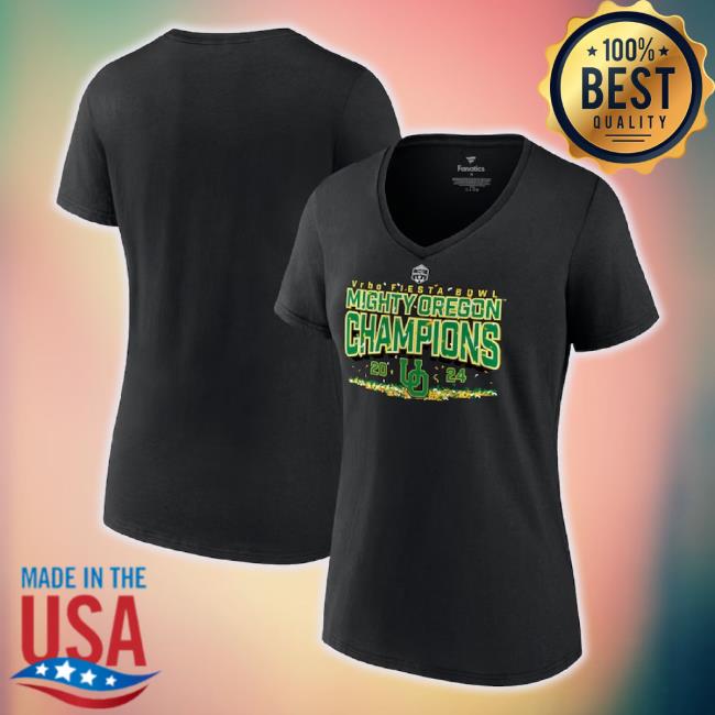Official Women's Fanatics Branded Black Oregon Ducks 2024 Fiesta Bowl Champions Mindset Sweatshirt