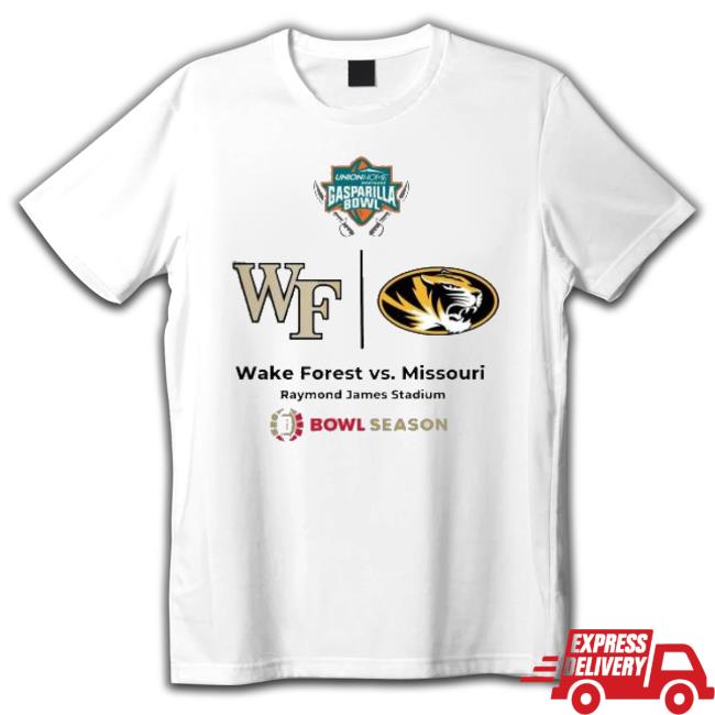 Gasparilla Bowl Wake Forest Vs Missouri Raymond James Stadium Bowl Season Shirts