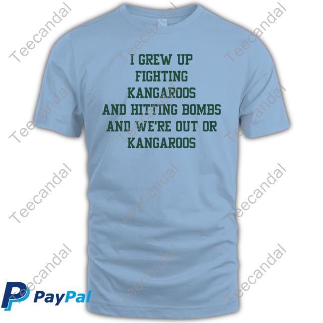 Baseball I Grew Up Fighting Kangaroos T Shirt