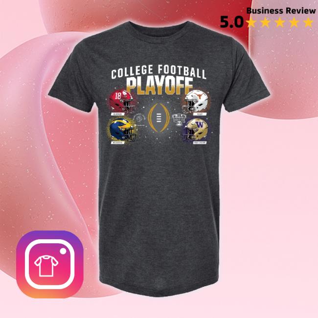 Official College Football Playoff Shop College Football Playoff 2024 4-Team Charcoal Shirts