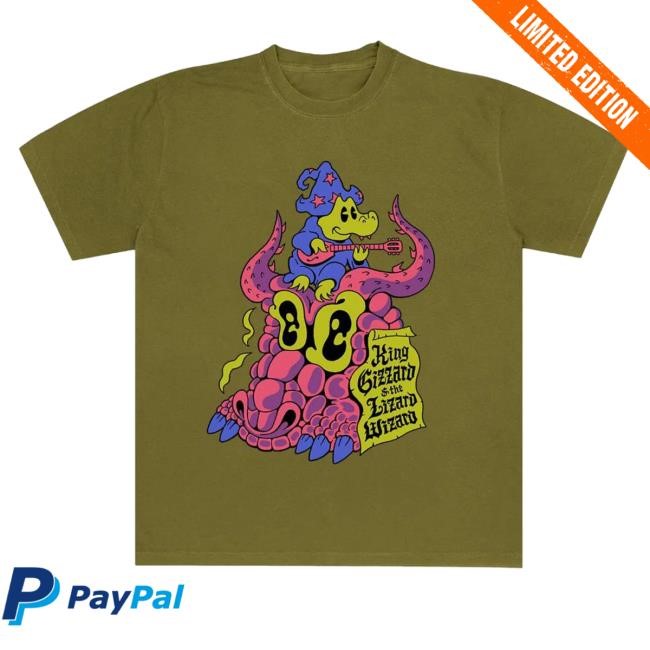 King Gizzard And The Lizard Wizard Gator Wizard Shirt (P)Doom Records Merch
