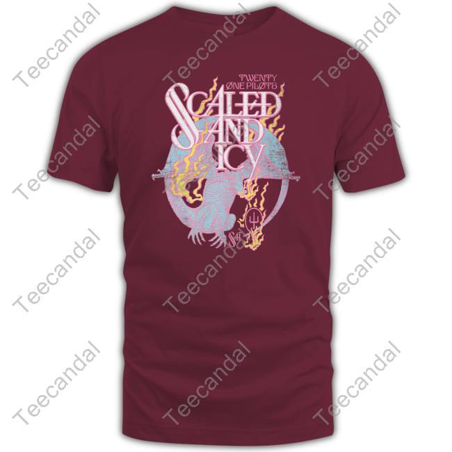Twenty One Pilots Merch Firebreathe Hooded Sweatshirt Scaled And Icy Shirt