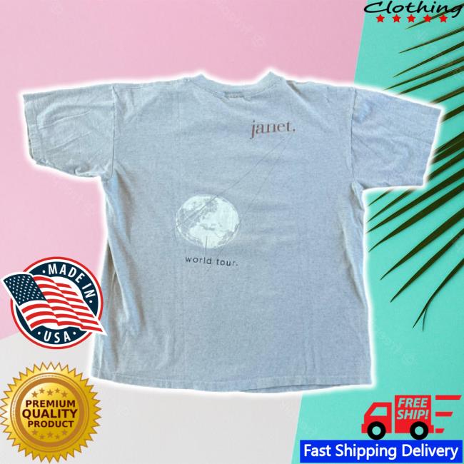 Trending Resetvtg Merch Store Ntage Crystal Mills Janet Jackson 1993 World Tour Shirts Resetvtg Shop