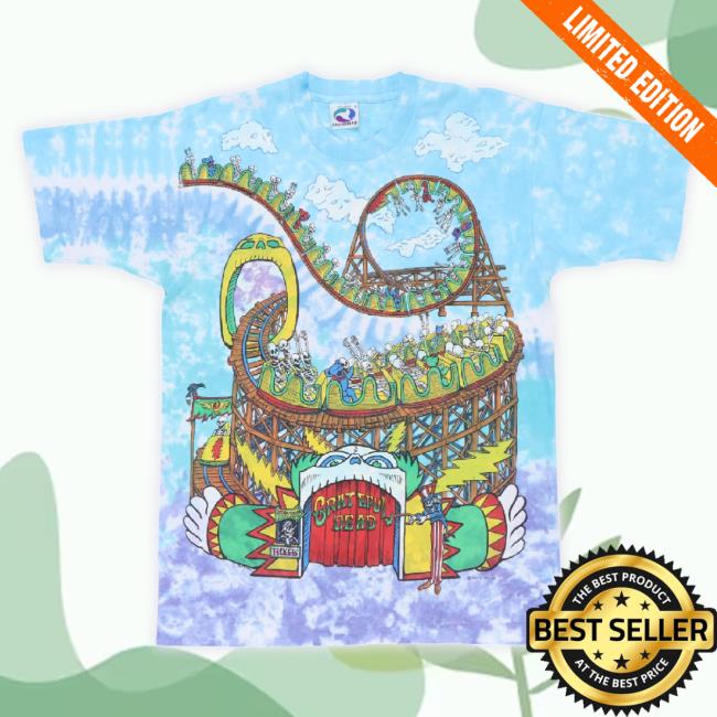 Official Wyco Vintage Store 1993 Grateful Dead Roller Coaster Tie Dye New Shirt