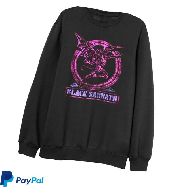 Black Sabbath Neon Pink Henry T-Shirt, Hoodie, Tank Top, Sweater And Long Sleeve T-Shirt Damaged Society Merch Store Neon Pink Henry