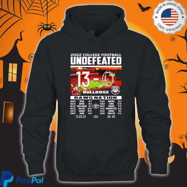 Georgia Bulldogs 2022 College Football Undefeated Dawg Nation Hooded Sweatshirt