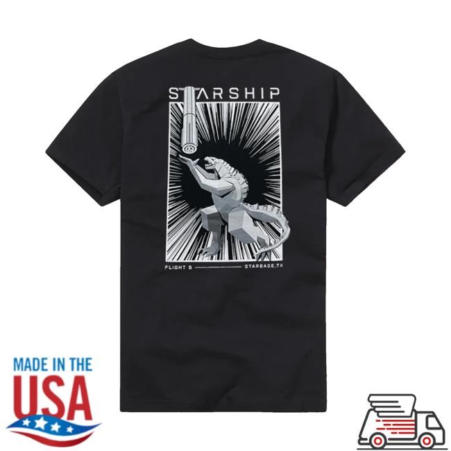 Spacex Store Starship Flight 5 Long Sleeve Shirt