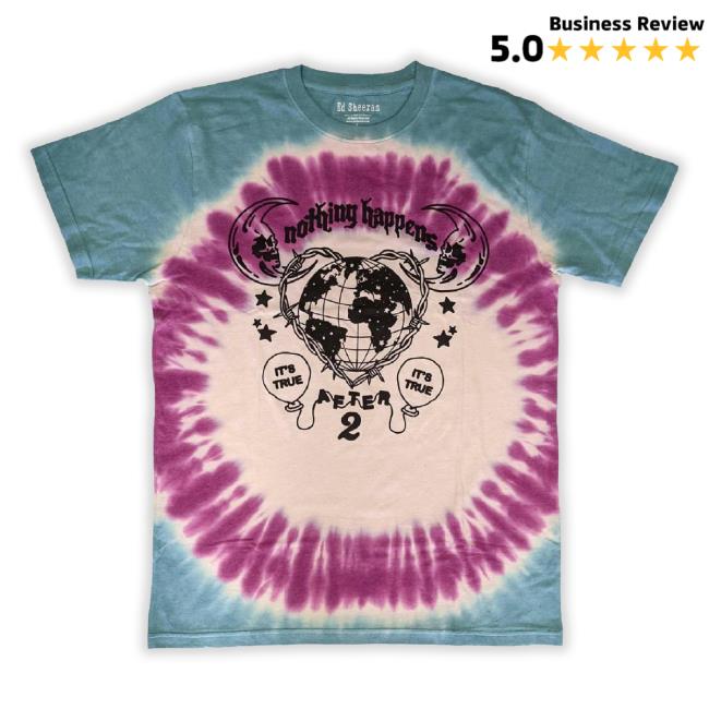 Official Ed Sheeran Unisex Adult Nothing Happens Tie Dye Unisex Sweatshirt