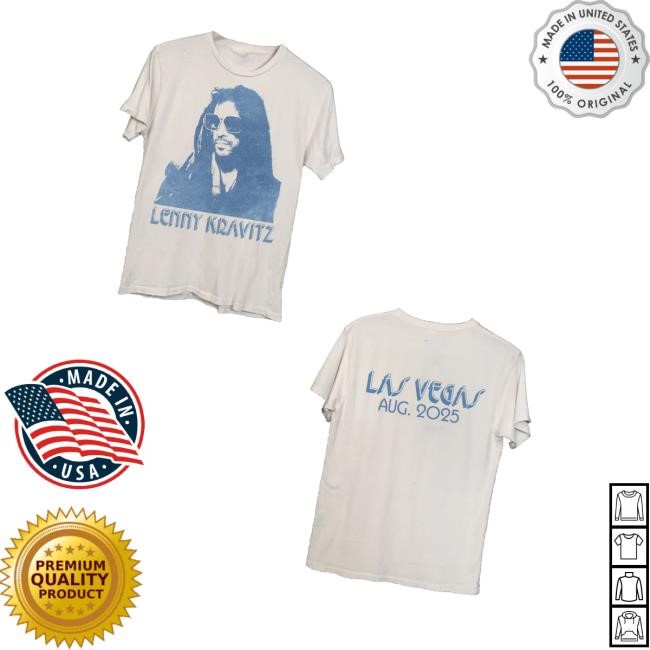 Lenny Kravitz Merch Store Blue Portrait Las Vegas Shirts