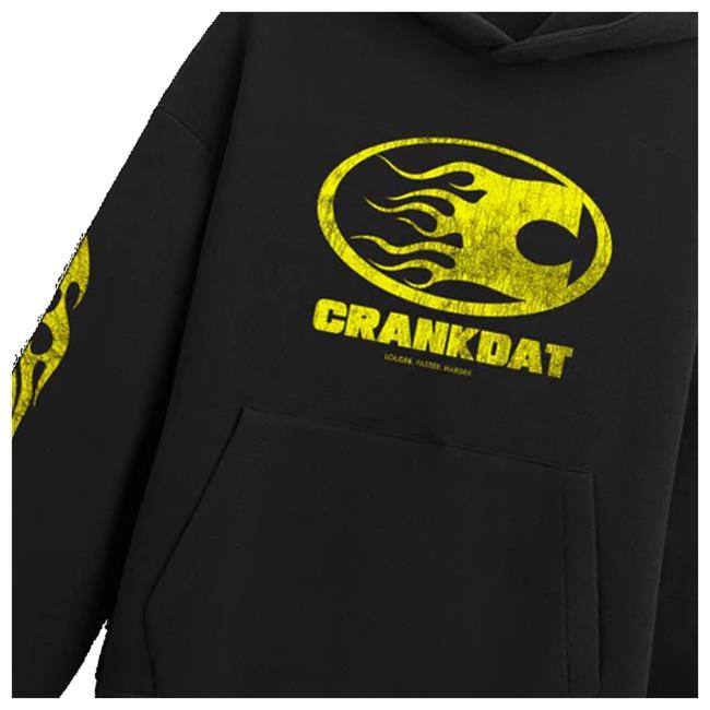 Crankdat Merch Store Crankdat - Flames Premium Heavyweight Hooded Sweatshirt