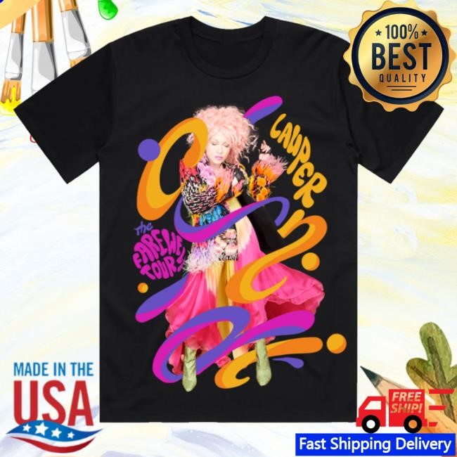 Cyndi Lauper Store Colorful Swirl Tour Shirts
