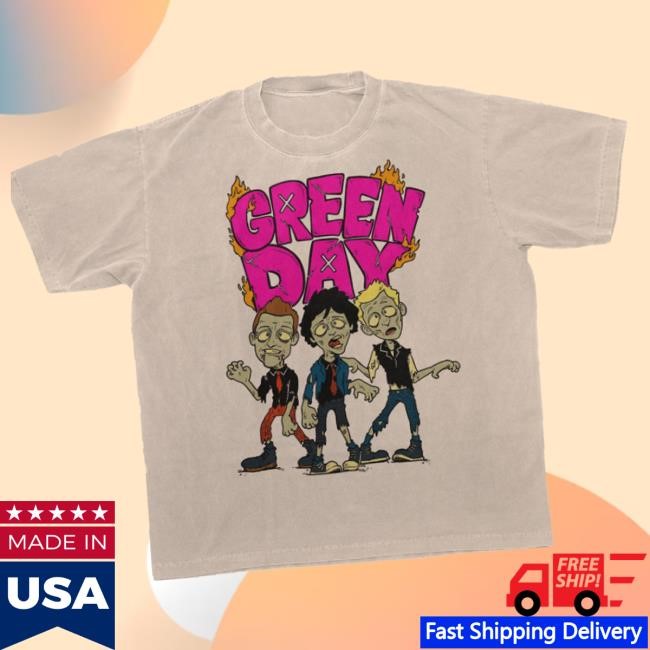 Official Green Day Merch Walking Green Day Zombie Sweatshirt