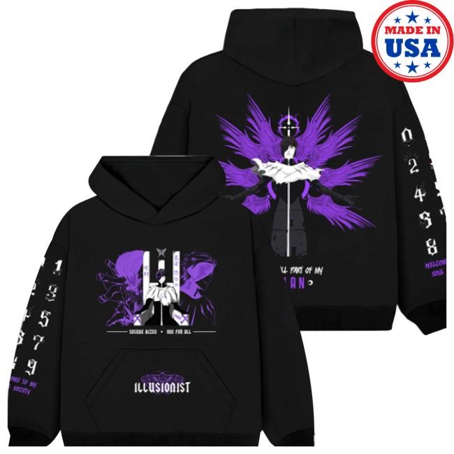 Official One For All Merch Shop Aizen-Bleach Black Hoodie From One For All Anime Clothing Store Shirts