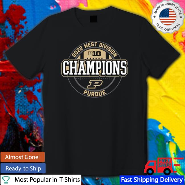 Official Purdue West Division Football 2022 Champions Black Sweatshirt