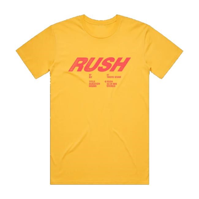 Troye Sivan Merch Store Rush Funny Shirt