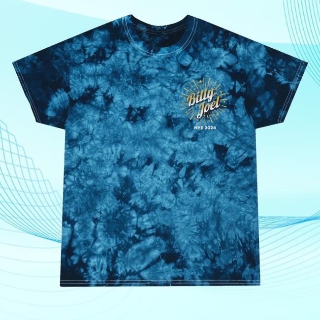 Billy Joel 12-31-24 Nye Belmont Park, Ny Event Tie Dye T Shirt