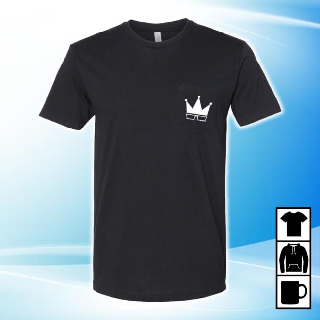 Original Pocket Classic Shirt White Crown Frame Rate Merch Store Shop
