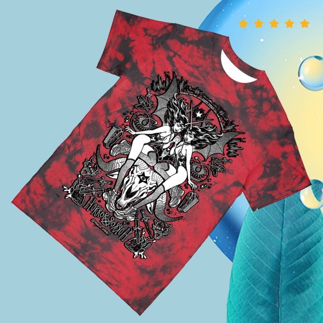 Manda Amsbt Merch Horror Shirts Red Tie Dye